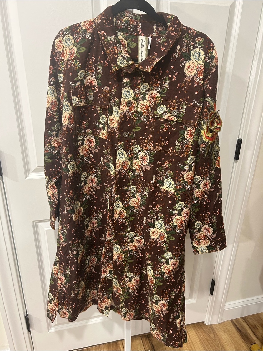 Aratta Floral Burgundy Duster